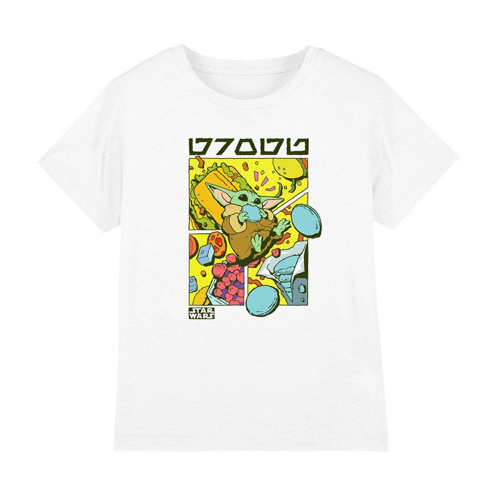 White - Star Wars - The Mandalorian And Grogu Snacks Comic Kids T Shir - 1