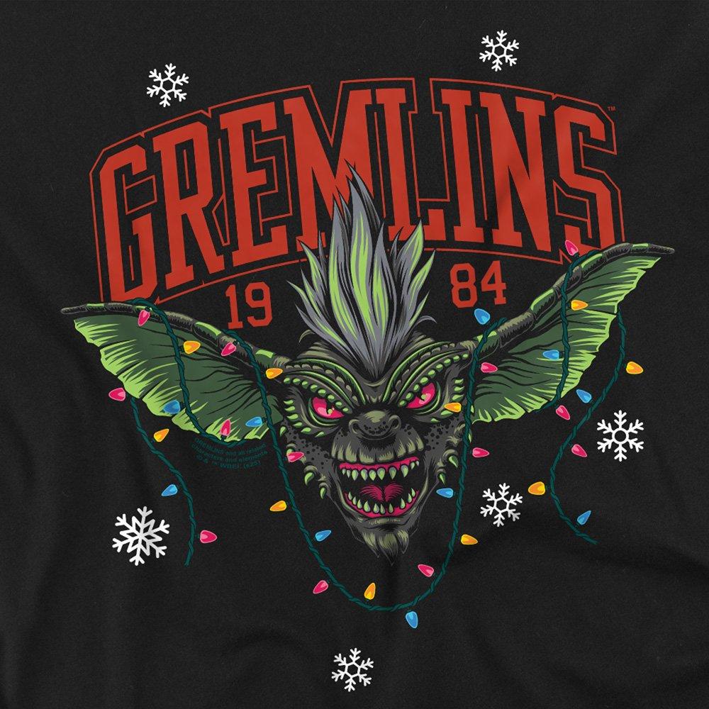 Black - Warner Brothers - Gremlins Christmas Lights 1984 T-Shirt Black - 2