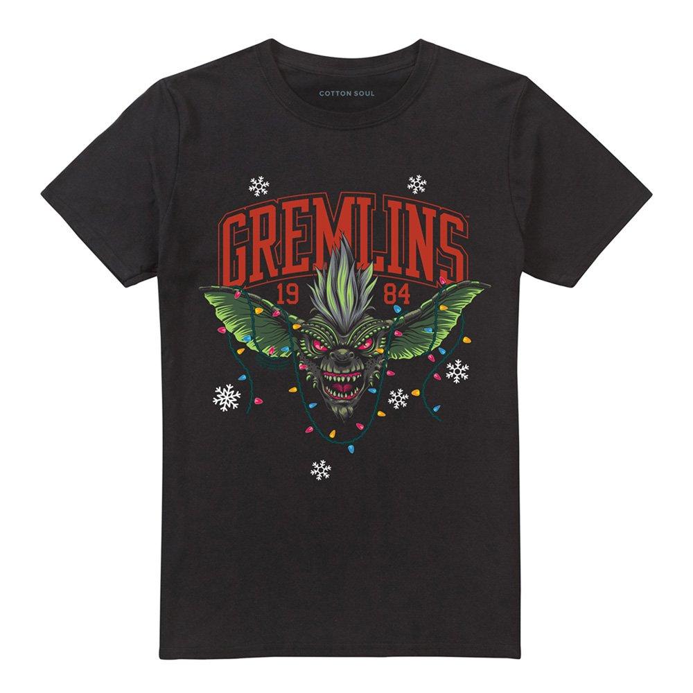 Black - Warner Brothers - Gremlins Christmas Lights 1984 T-Shirt Black - 4