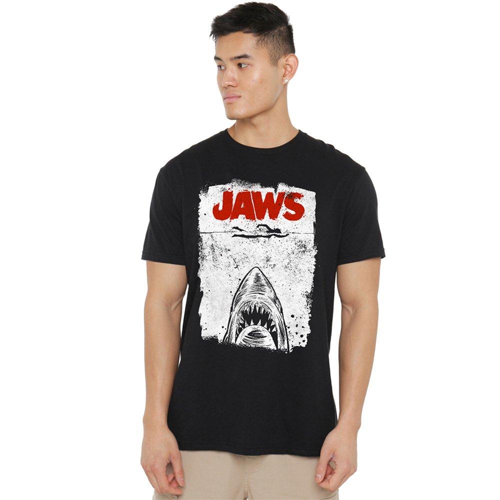 Black - Universal - Jaws Amity Island Ink Block T Shirt Black - 1