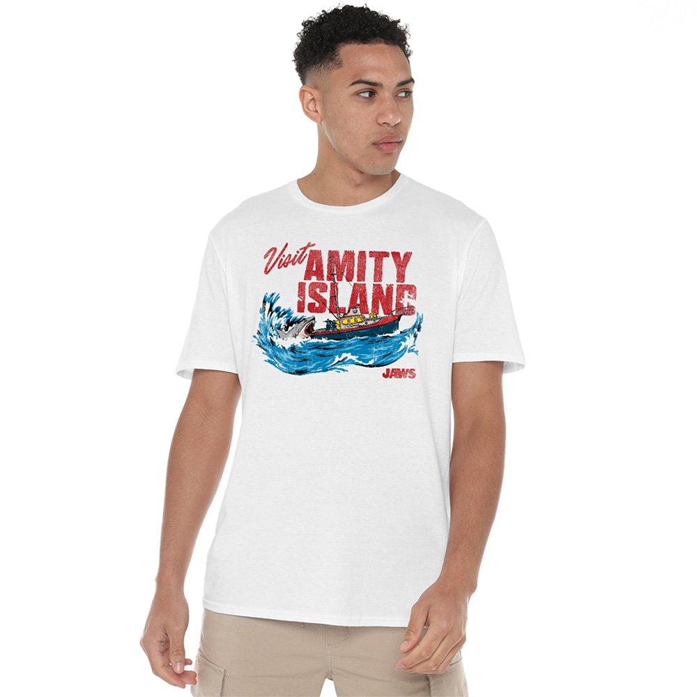 White - Universal - Jaws Visit Amity Island Bite T Shirt White - 1