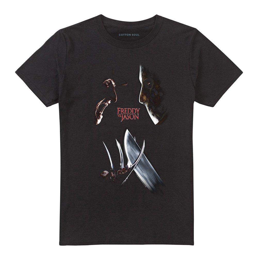 Black - Warner Brothers - Freddy Vs Jason Face Off Poster T-Shirt Black - 4