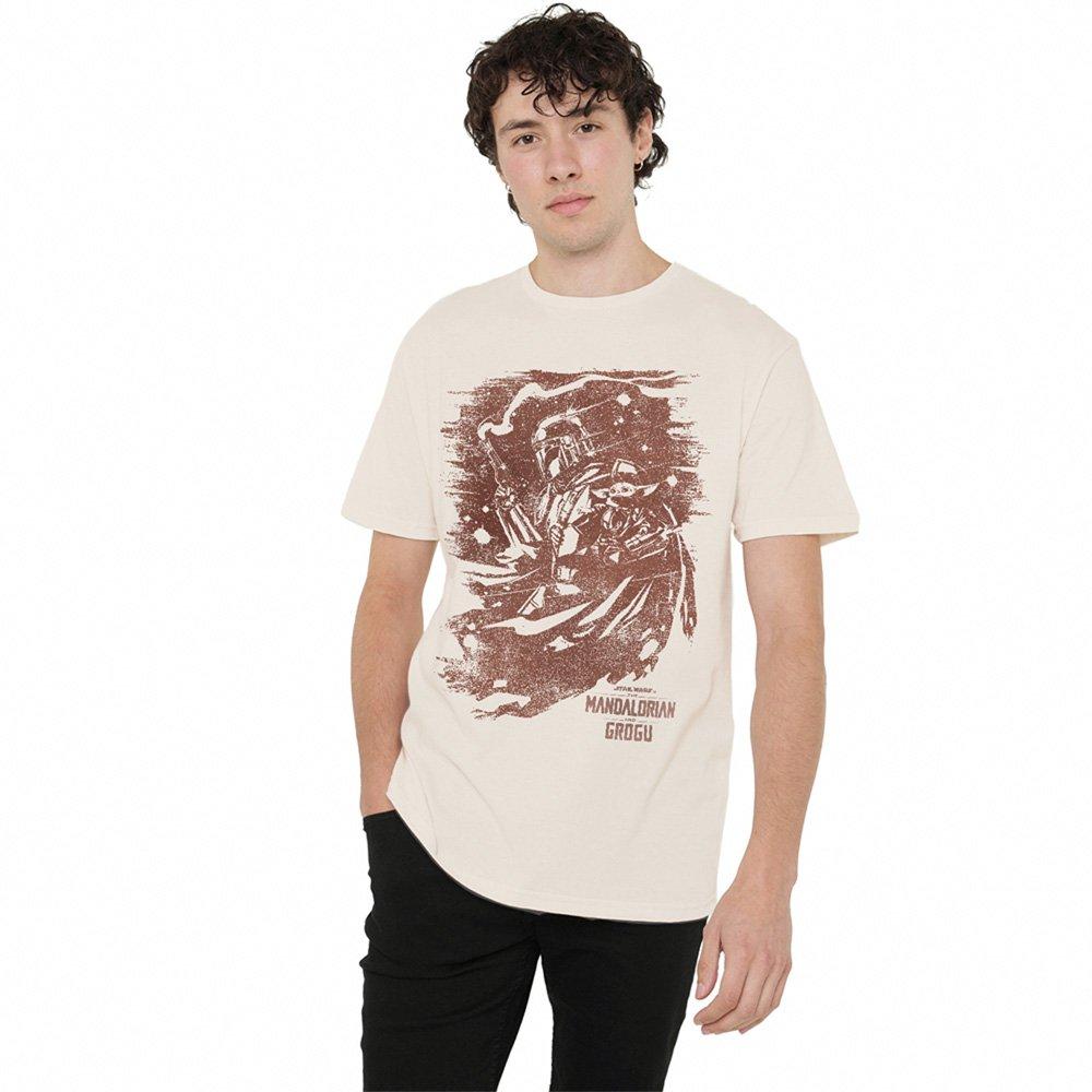 Beige - Star Wars - The Mandalorian Grogu Ink Sketch T Shirt Natural - 1