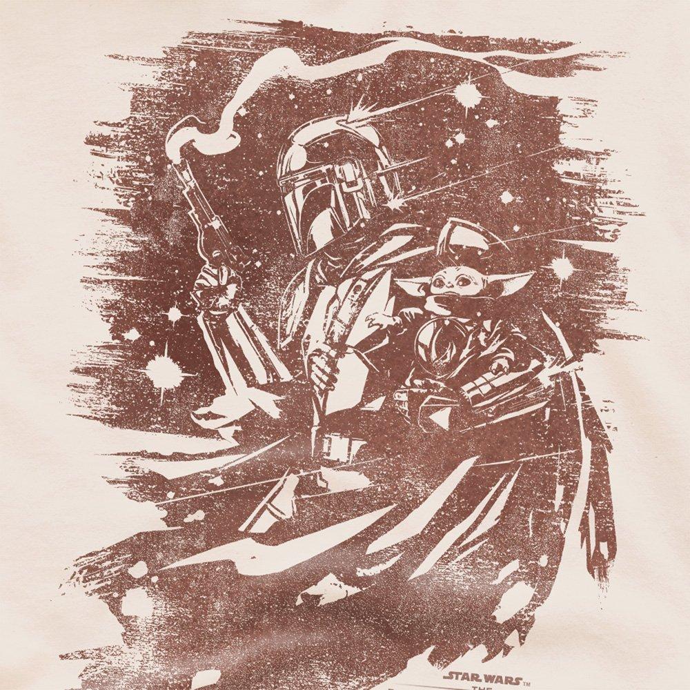 Beige - Star Wars - The Mandalorian Grogu Ink Sketch T Shirt Natural - 2