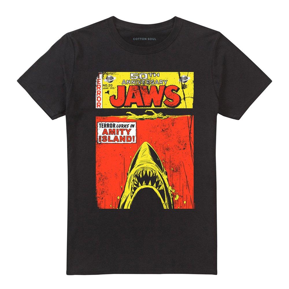 Black - Universal - Jaws Retro Comic Poster T Shirt Black - 4