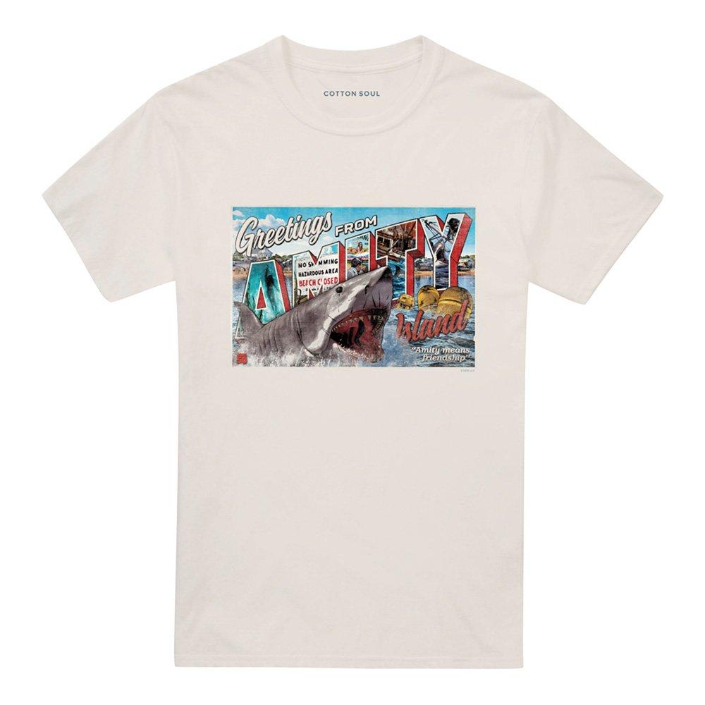 Natural - Universal - Jaws Amity Island Postcard T Shirt Natural - 4