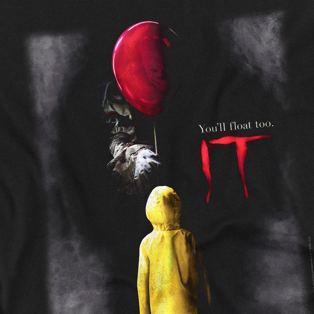 Black - Warner Brothers - It YouLl Float Too Fog Poster T-Shirt Black - 2
