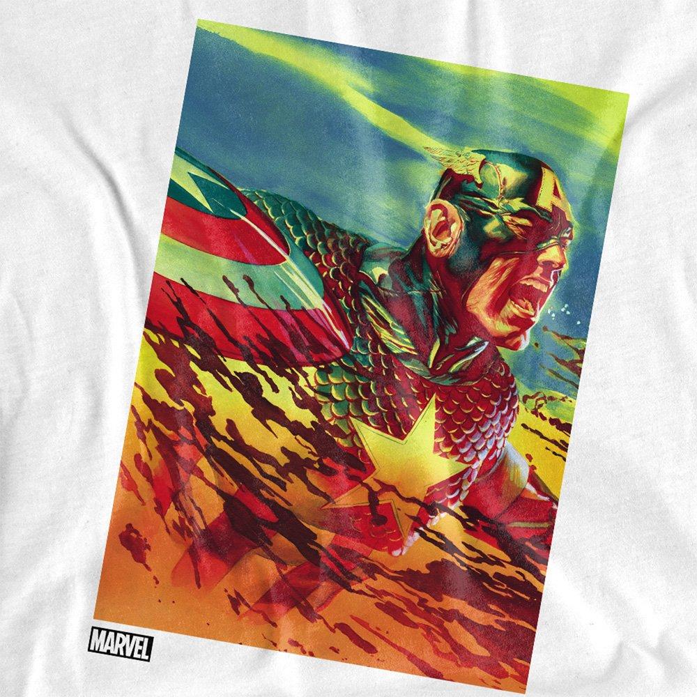 White - Captain America - Marvel Captain America War Cry Mens T-Shirt White - 2