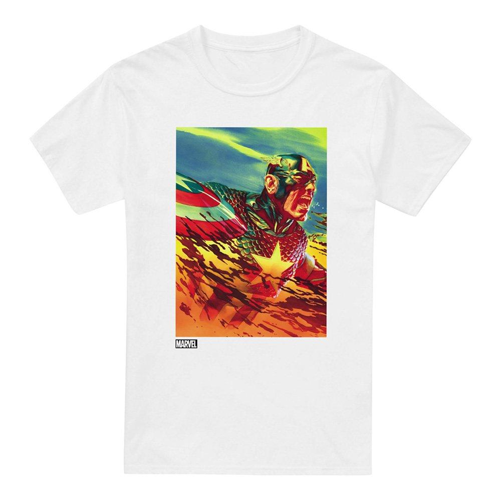 White - Captain America - Marvel Captain America War Cry Mens T-Shirt White - 4