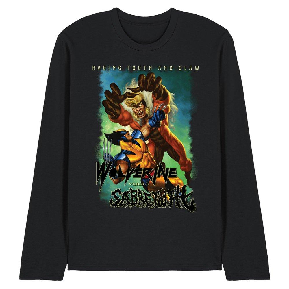 Black - Marvel - X-Men Heavy Metal Wolverine Vs Sabretooth Long Sle - 1