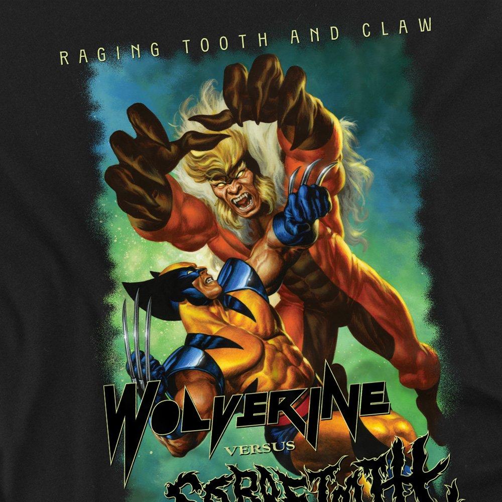 Black - Marvel - X-Men Heavy Metal Wolverine Vs Sabretooth Long Sle - 2