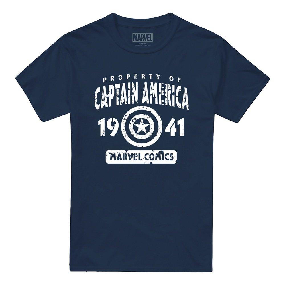 Navy - Marvel - Marvel Property Of Cotton Mens T-Shirt Navy - 4