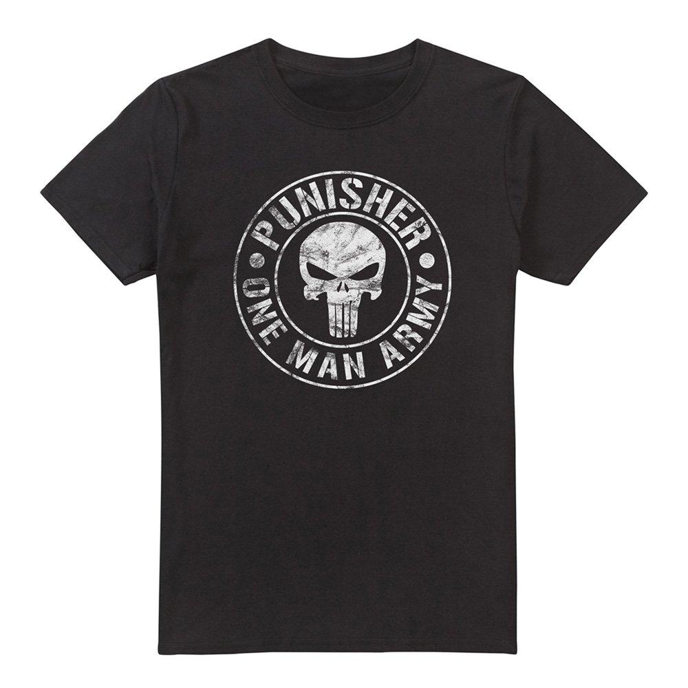 Black - Marvel - Marvel One Man Army Cotton Mens T-Shirt Dark Green - 4