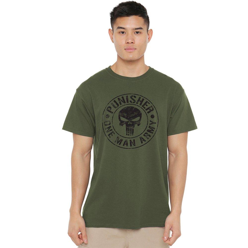 Marvel One Man Army Cotton Mens T-Shirt Dark Green