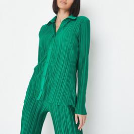 Missguided Ruched Front Plisse Shirt