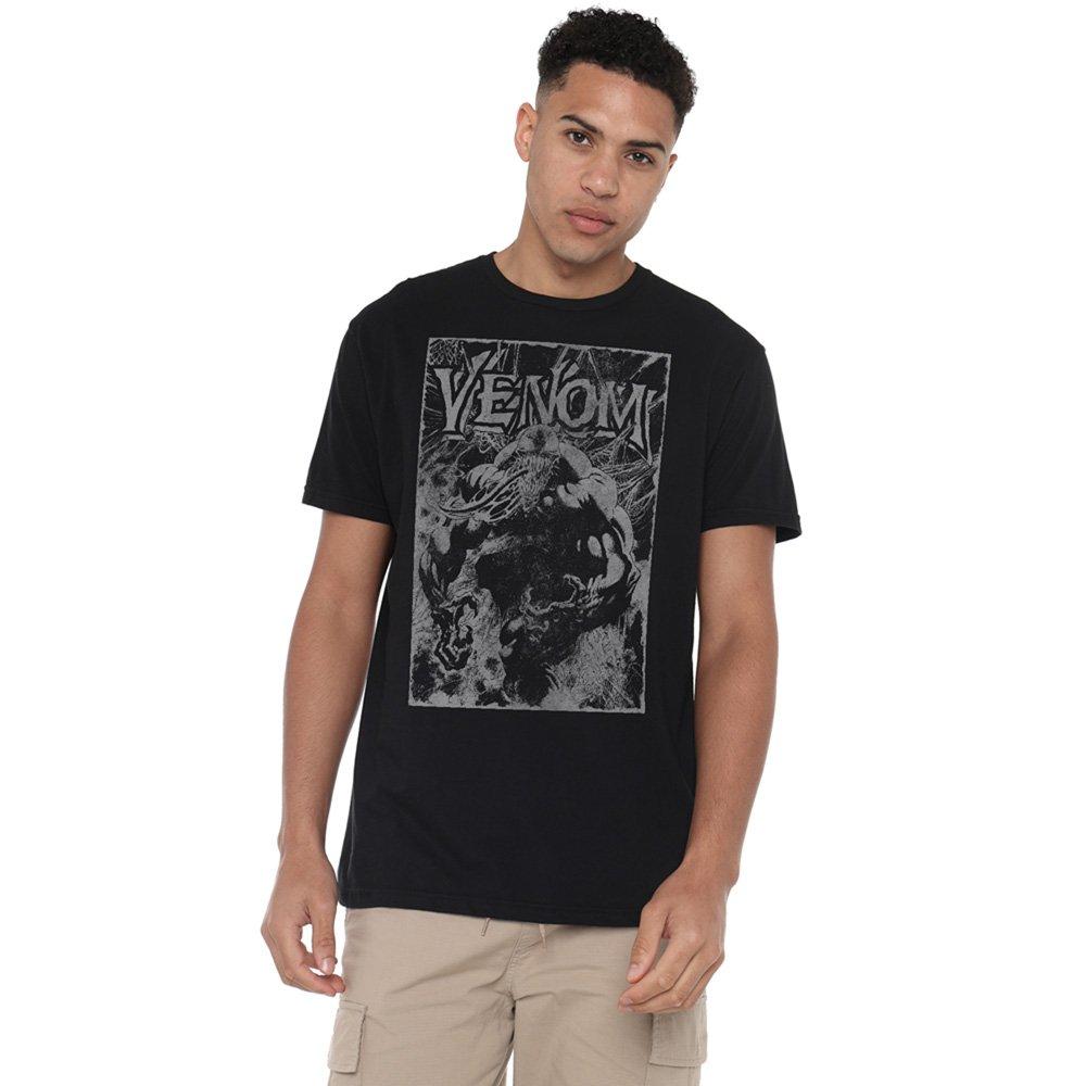 Black - Marvel - Venom Web Cotton Mens T-Shirt Black - 1
