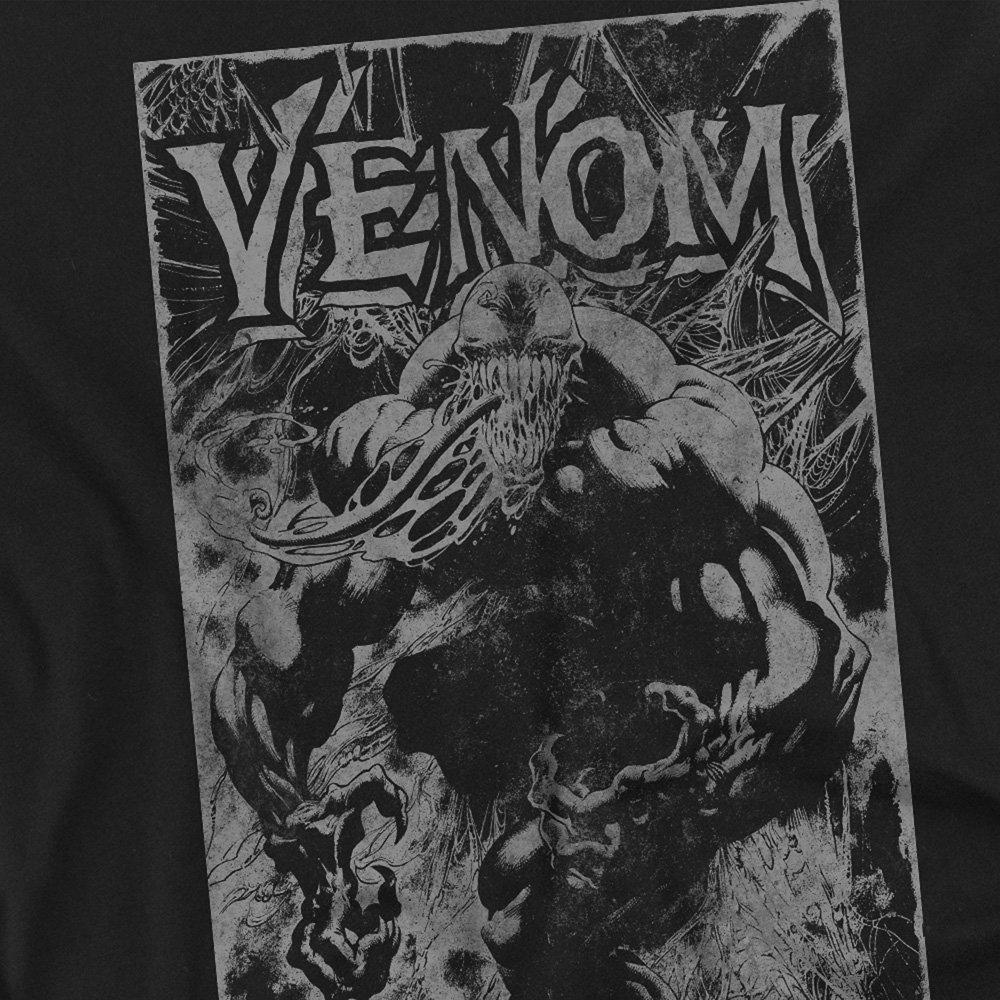 Black - Marvel - Venom Web Cotton Mens T-Shirt Black - 2
