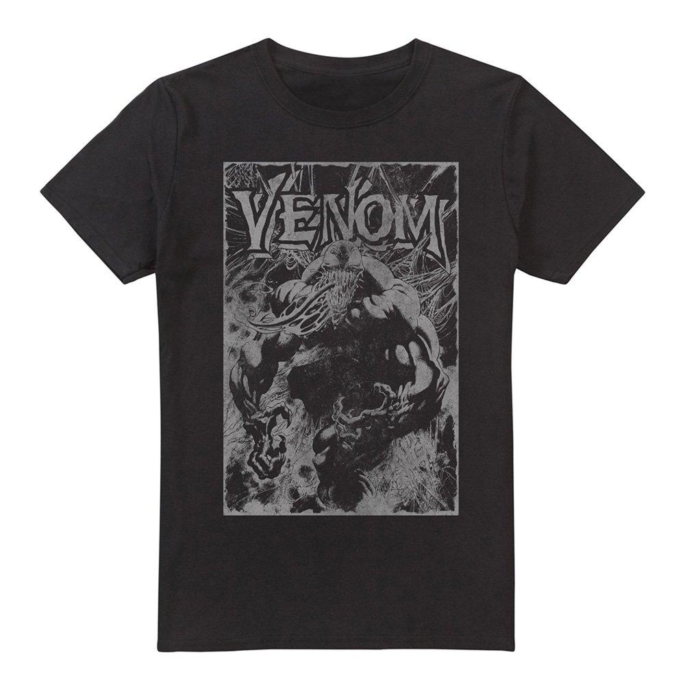 Black - Marvel - Venom Web Cotton Mens T-Shirt Black - 4