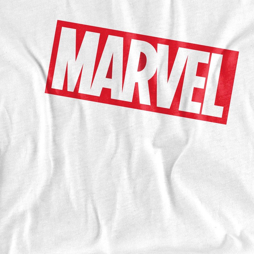 White - Marvel - Marvel Core Logo Cotton Mens T-Shirt Black - 2