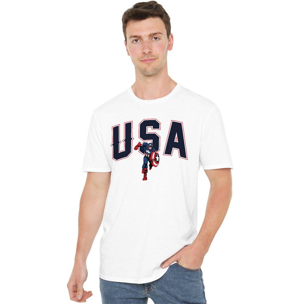 White - Marvel - Marvel USA Cotton Mens T-Shirt White - 1