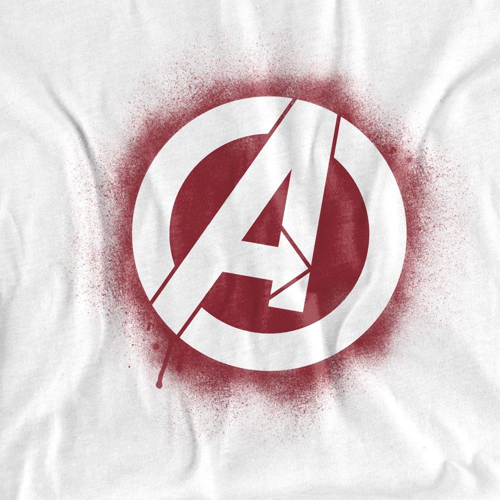 White - Marvel - Marvel Stencil Logo Cotton Mens T-Shirt Green - 2