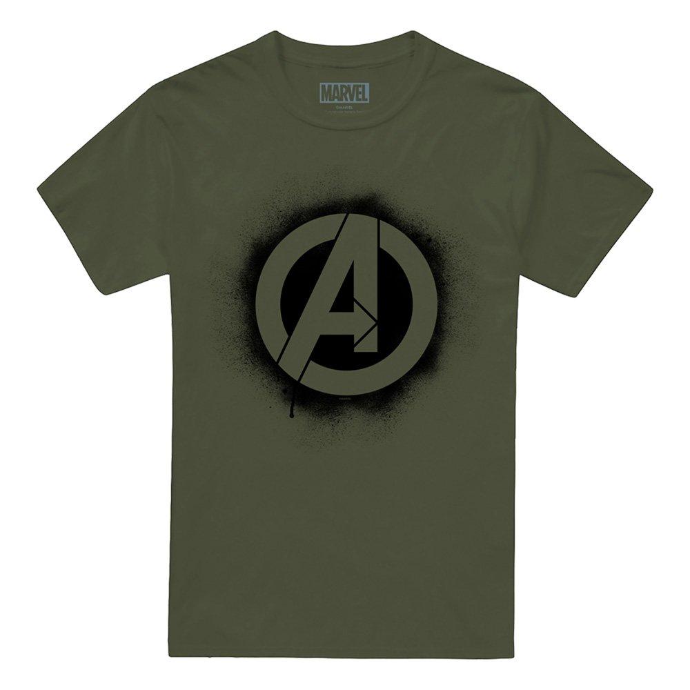 Green - Marvel - Marvel Stencil Logo Cotton Mens T-Shirt Green - 4