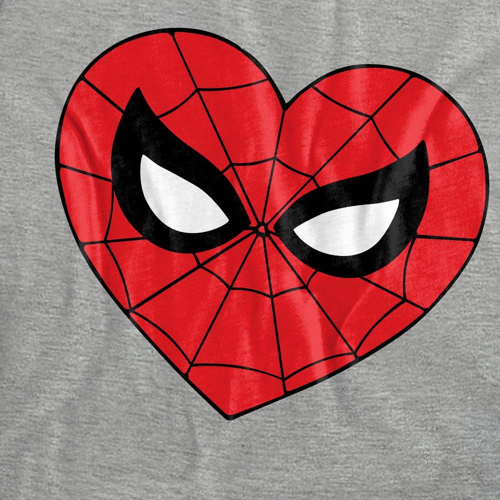 Light Grey - Marvel - Spiderman Classic Heart T-Shirt Athletic Heather - 2