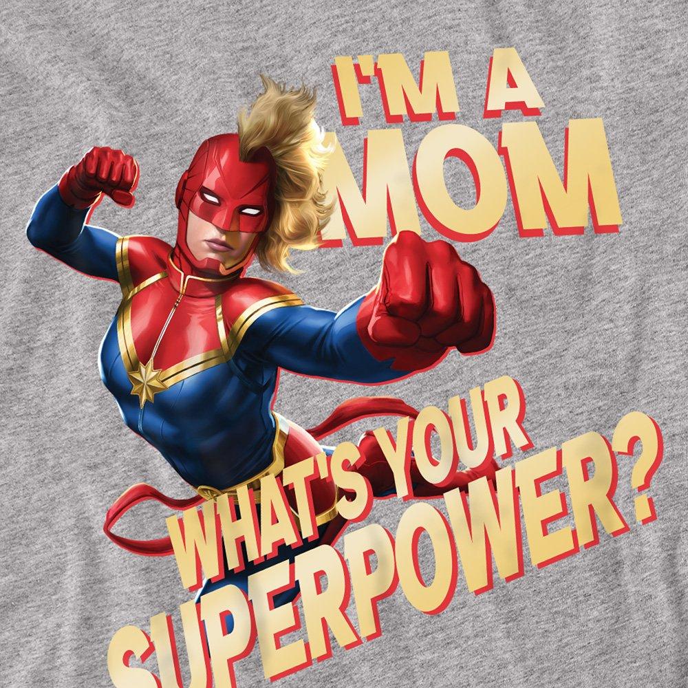 Light Grey - Marvel - Captain Marvel Mothers Day Mom Superpower Long Sl - 2