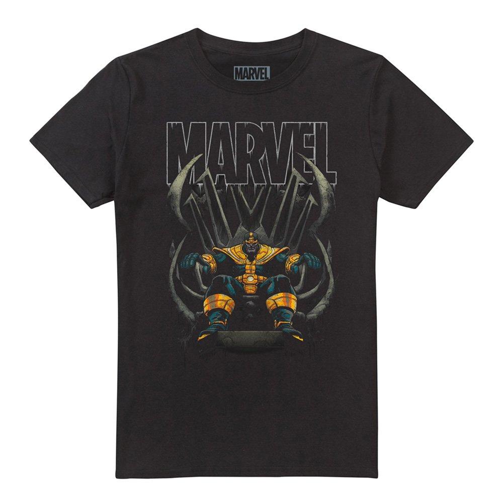 Black - Marvel - Thanos Throne Cotton Mens T-Shirt Black - 4