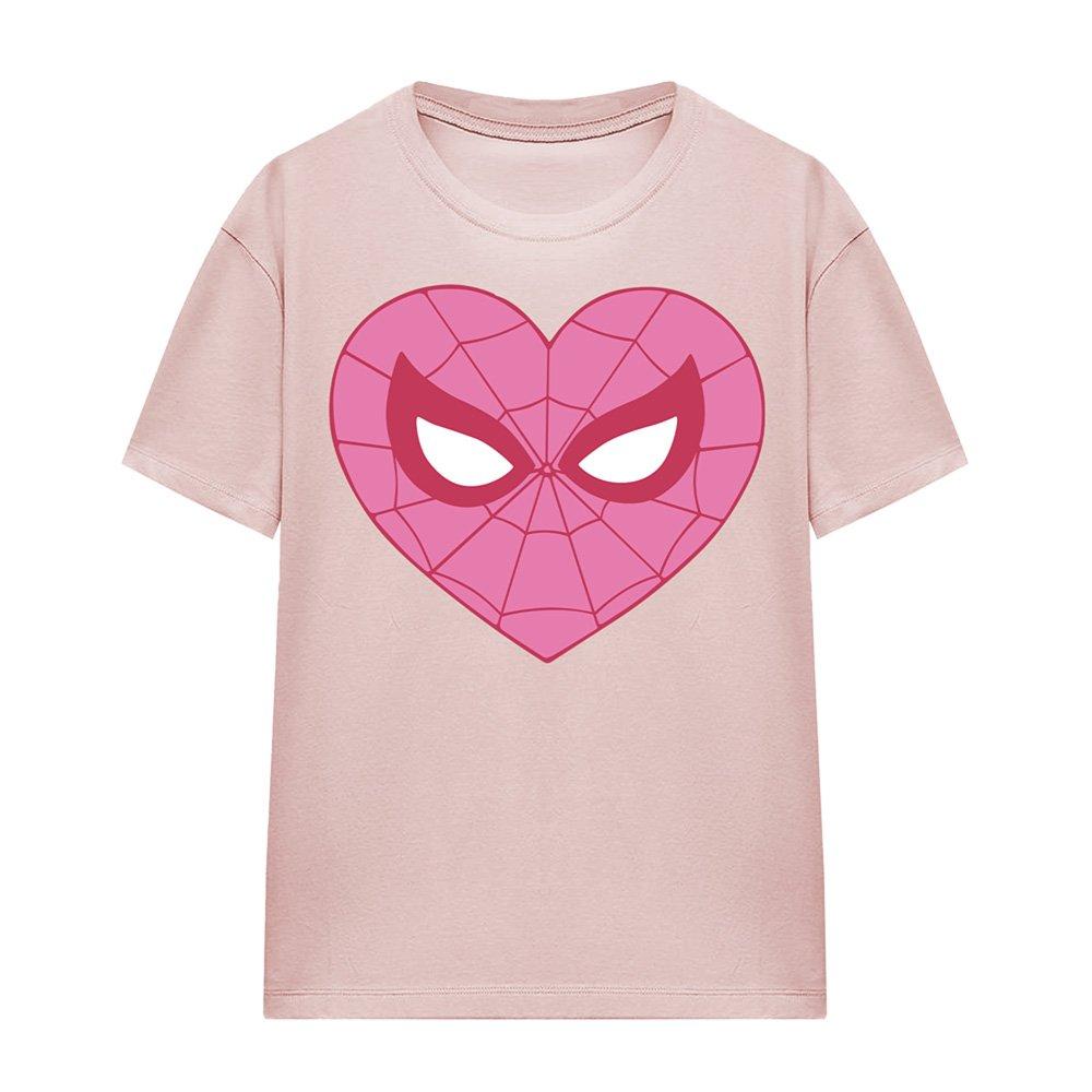 Rose - Marvel - Spiderman Pink Heart T-Shirt Powder Rose - 4