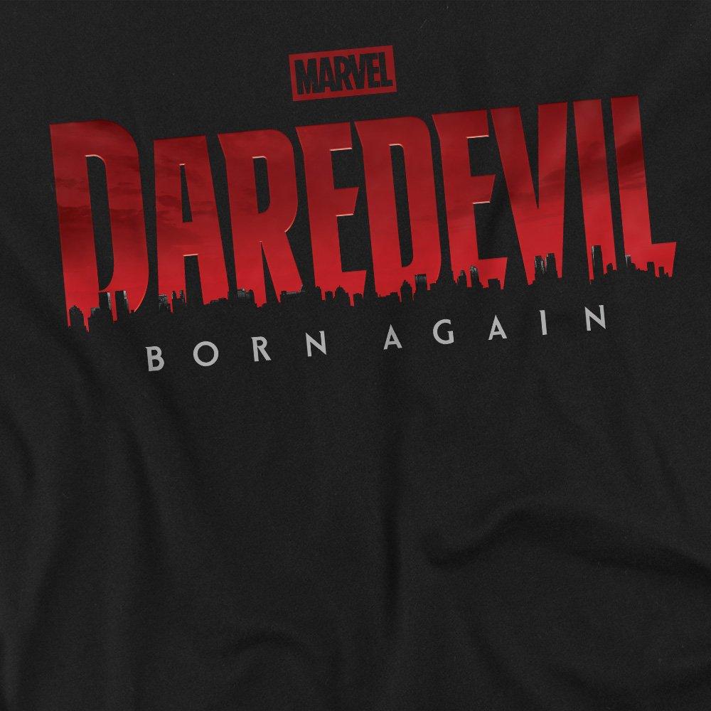 Black - Marvel - Daredevil Born Again Logo Long Sleeve T-Shirt  Bl - 2
