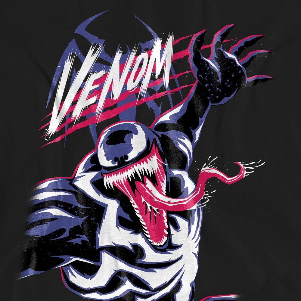 Black - Marvel - SpiderMan 2 Gamerverse Venom Scratch T-Shirt Blac - 2