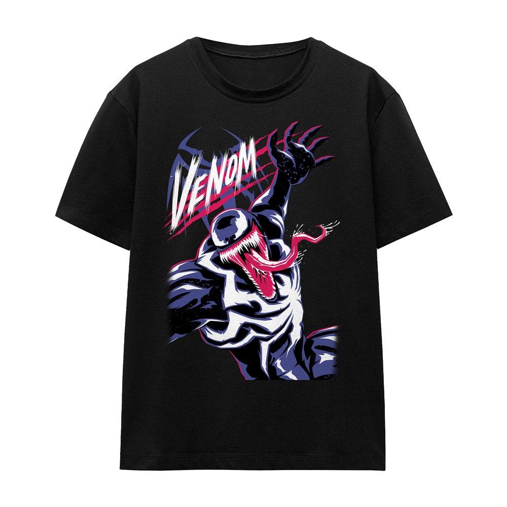 Black - Marvel - SpiderMan 2 Gamerverse Venom Scratch T-Shirt Blac - 4