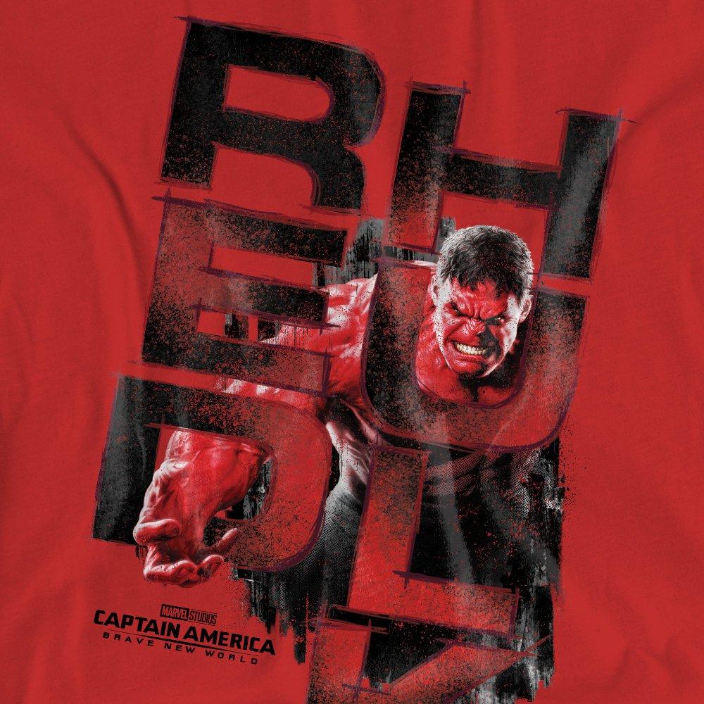 Red - Marvel - Captain America Brave New World Red Hulk Grit T-Sh - 2