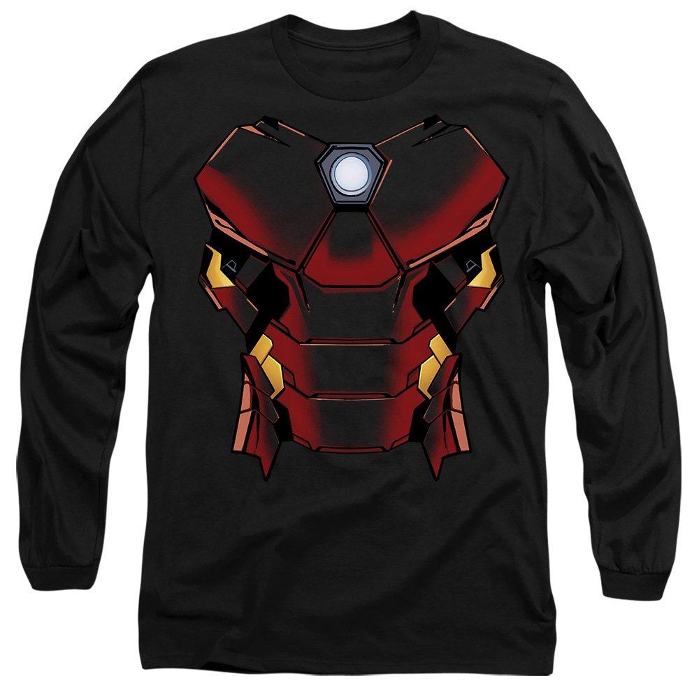 Black - Marvel - Iron Man Costume Long Sleeve T-Shirt Black - 1