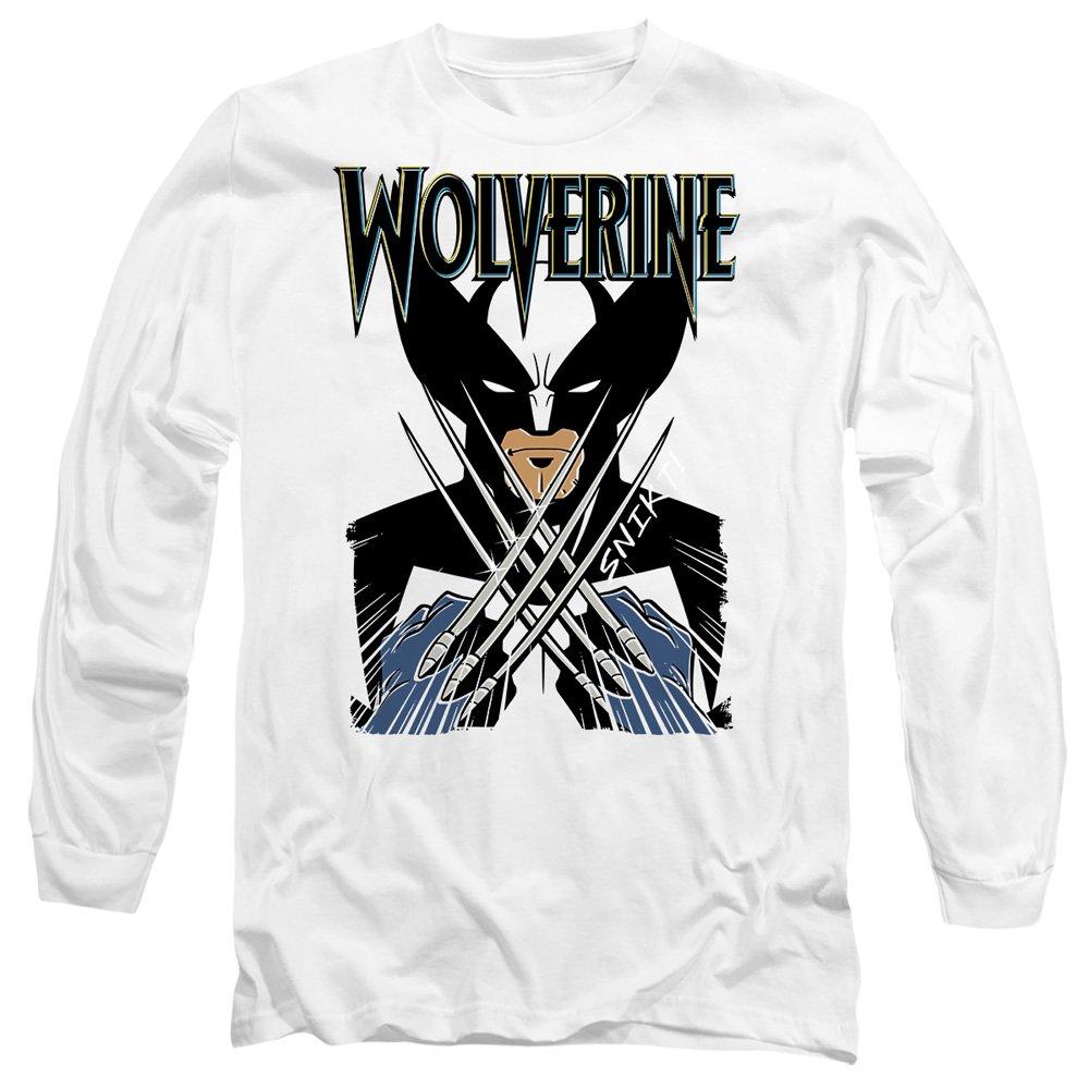 Marvel Men's X Wolverine Action Long Sleeve T-Shirt White - M