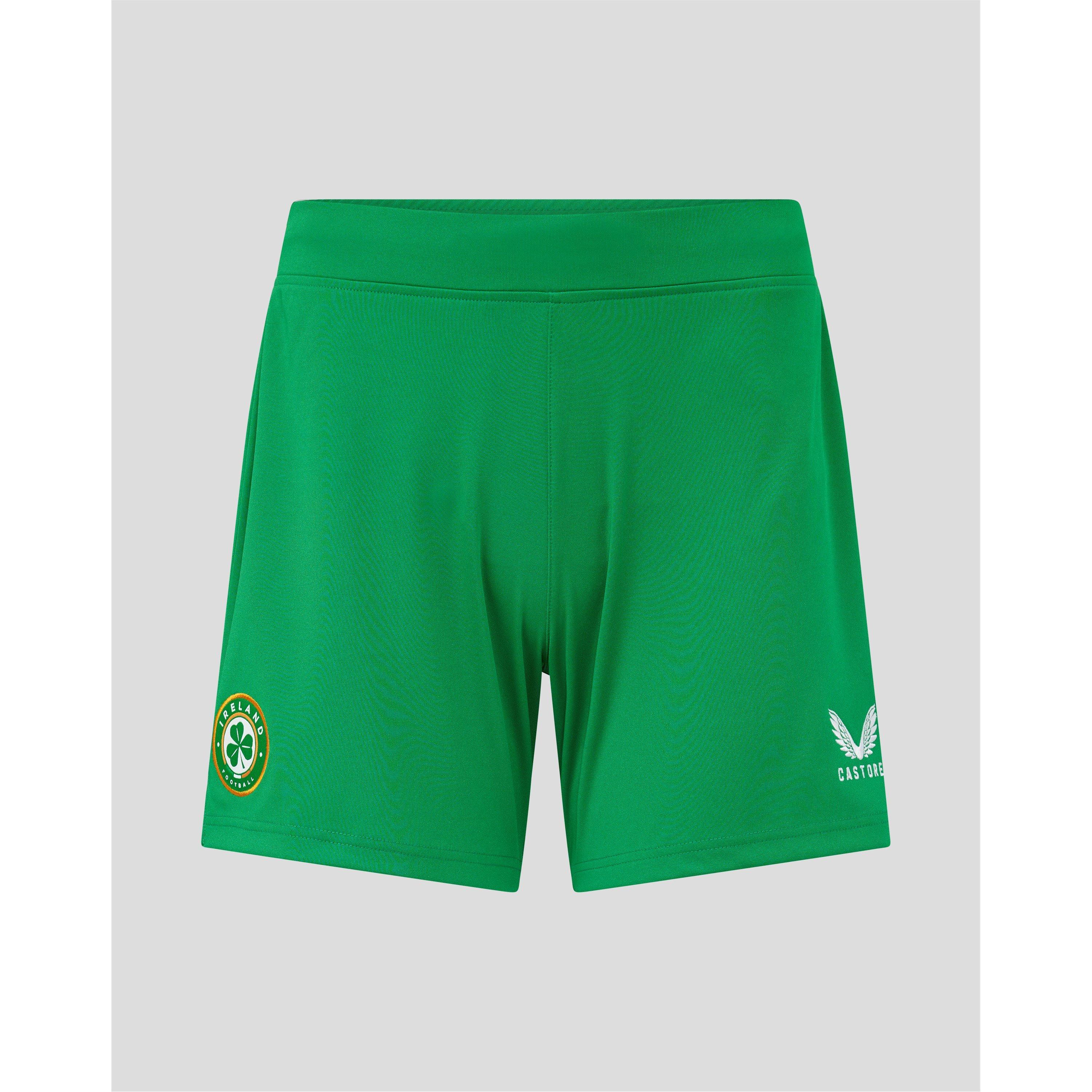 Castore Women's Ireland Home Shorts 2023 - Jolly Green - 12 (M)
