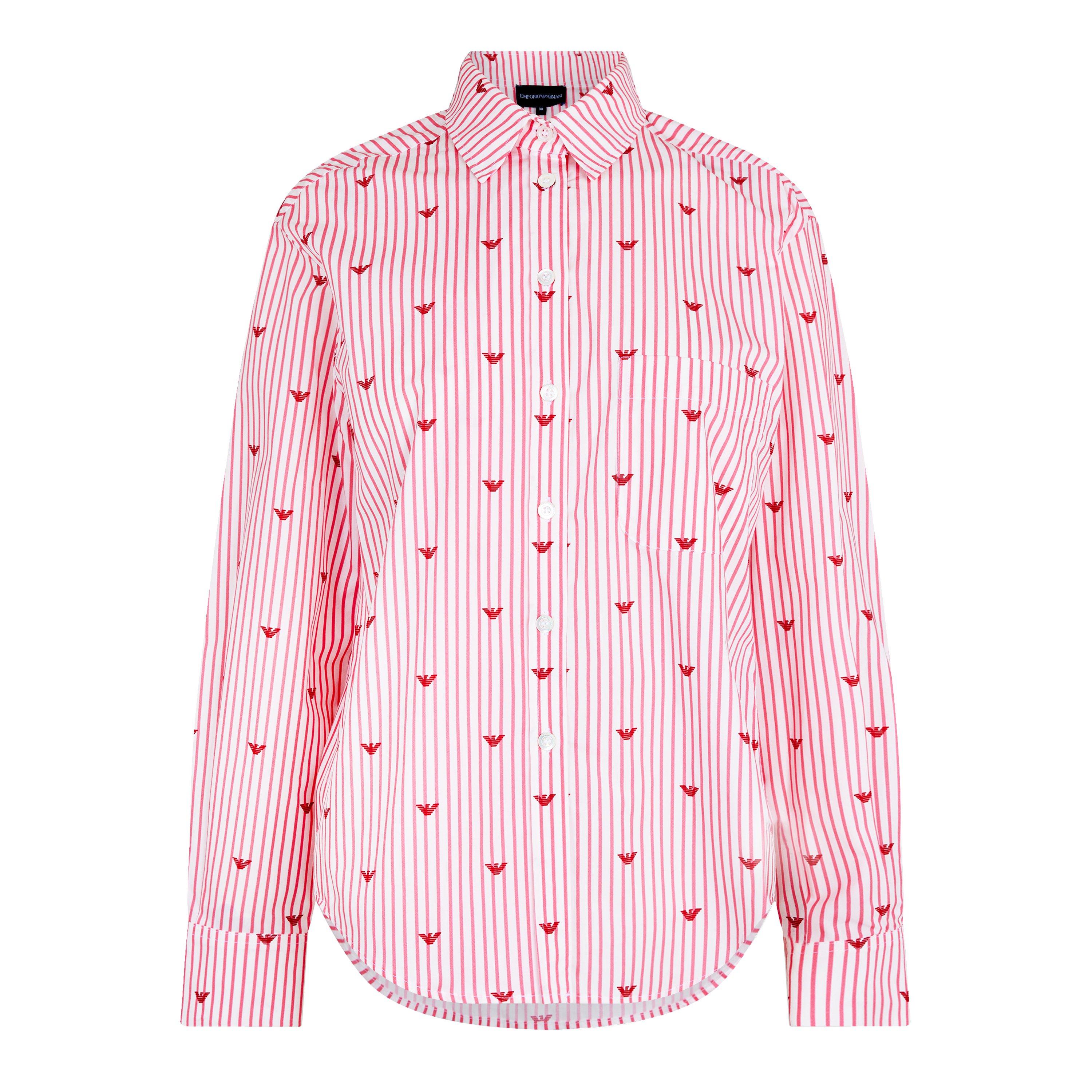 Stripe F306 - Emporio Armani - Striped Eagle Logo Shirt - 4