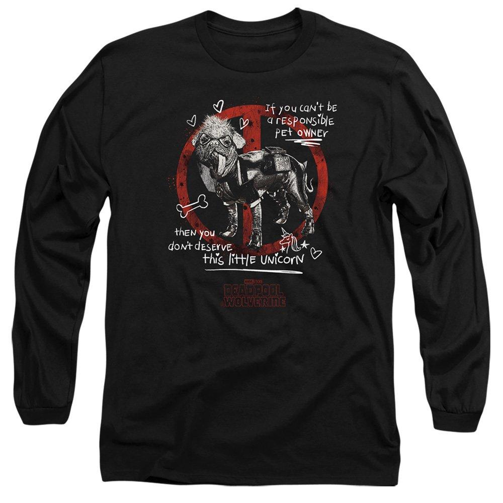 Black - Marvel - Deadpool Wolverine Unicorn Dogpool Long Sleeve T-S - 1