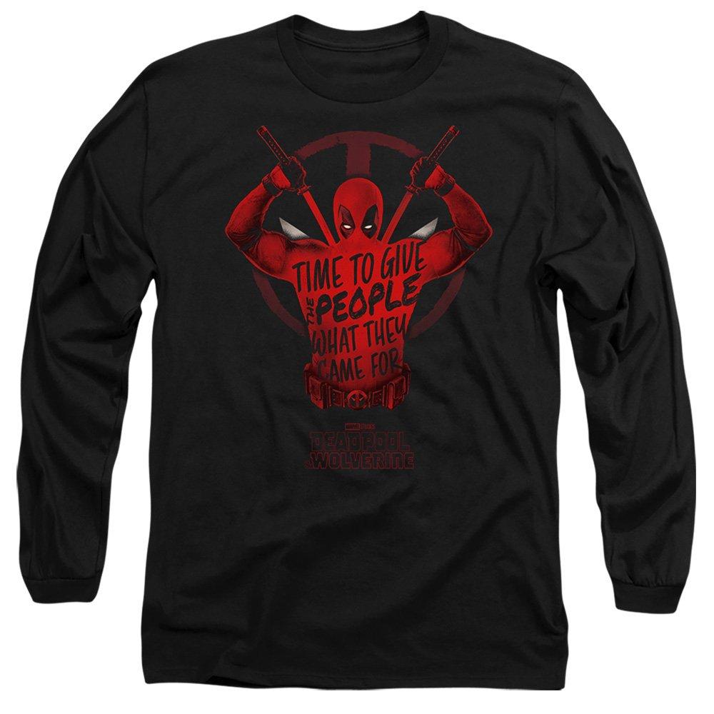 Black - Marvel - Deadpool Wolverine Give the People Deadpool Long S - 1