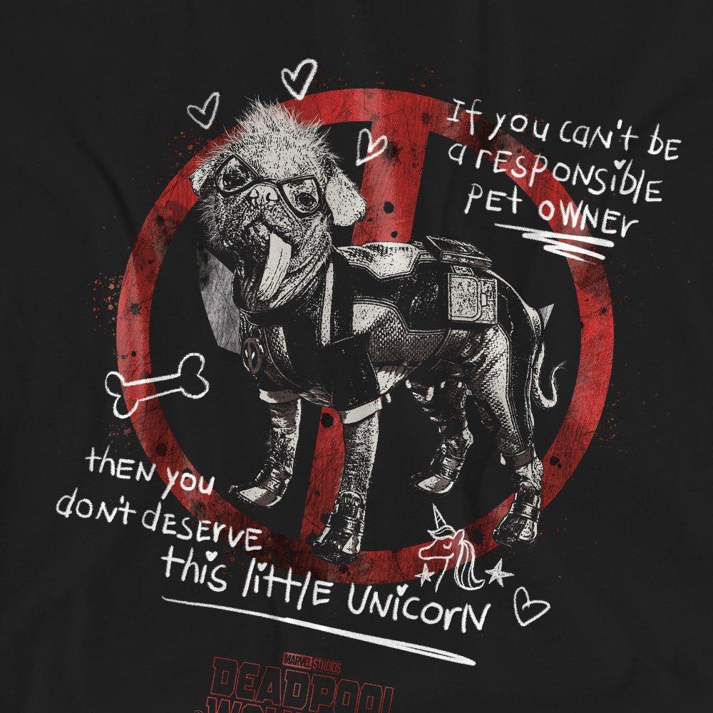Black - Marvel - Deadpool Wolverine Unicorn Dogpool T-Shirt Black - 2