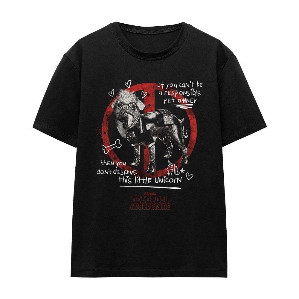 Black - Marvel - Deadpool Wolverine Unicorn Dogpool T-Shirt Black - 4