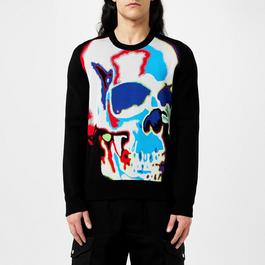 Alexander McQueen Skull Graffiti Knit Jumper