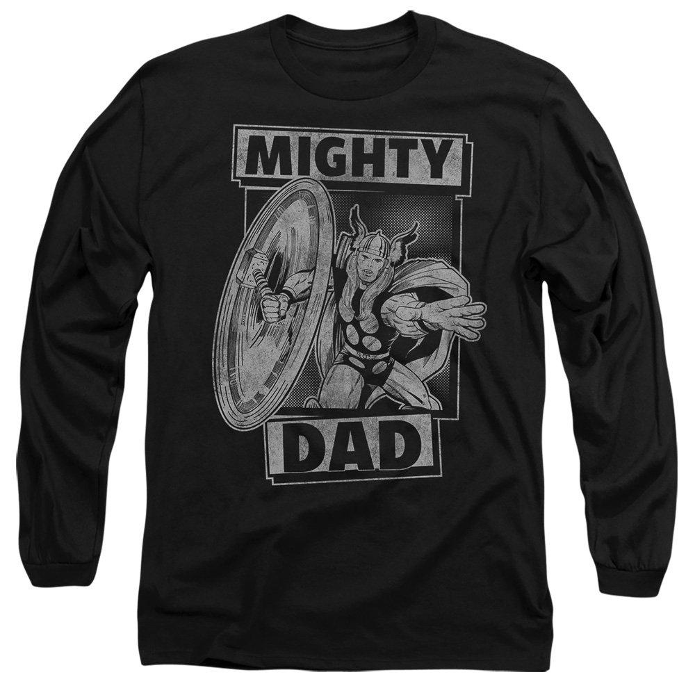 Black - Marvel - Thor Fathers Day Mighty Dad Long Sleeve T-Shirt - 1