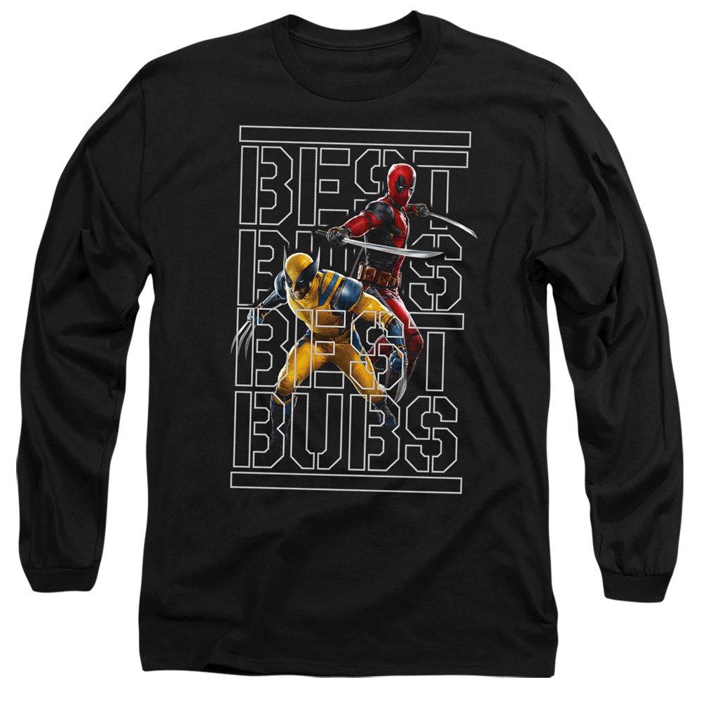 Black - Marvel - DEADPOOL & WOLVERINE BEST BUBS STENCIL Long Sleeve - 1