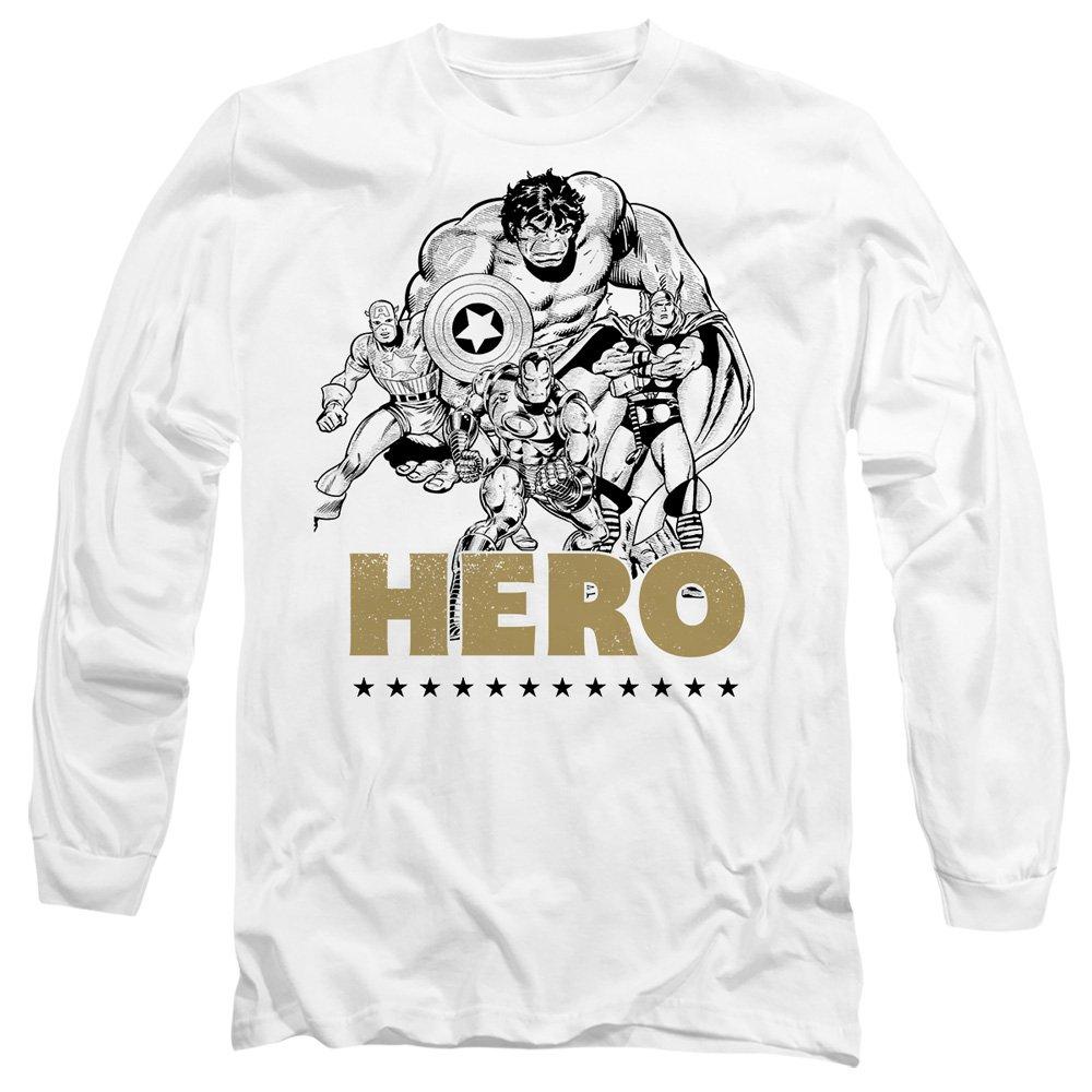 White - Marvel - The Avengers Fathers Day Hero Group Long Sleeve T - 1