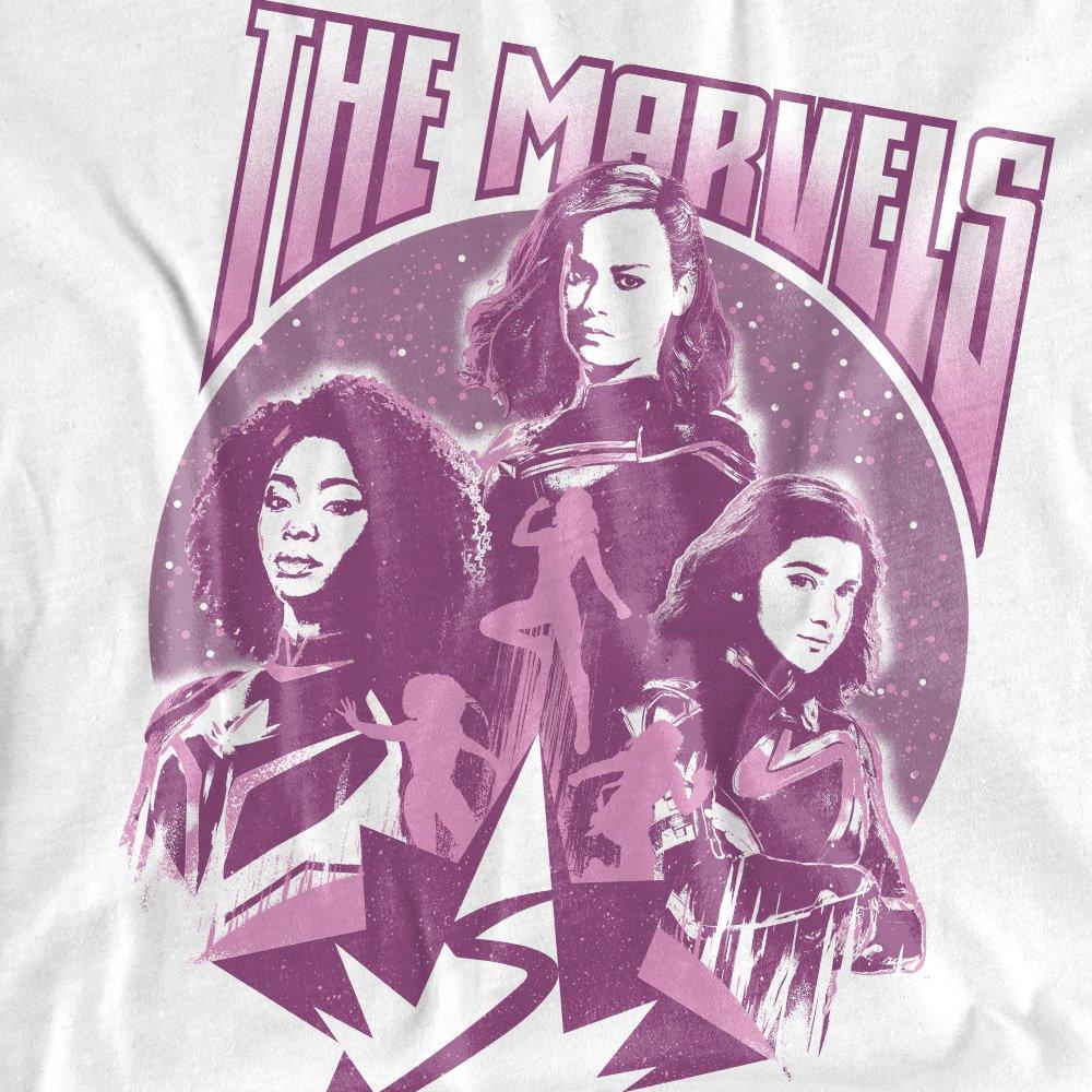 White - Marvel - The Marvels Quantum Heroes Pink Long Sleeve T-Shir - 2