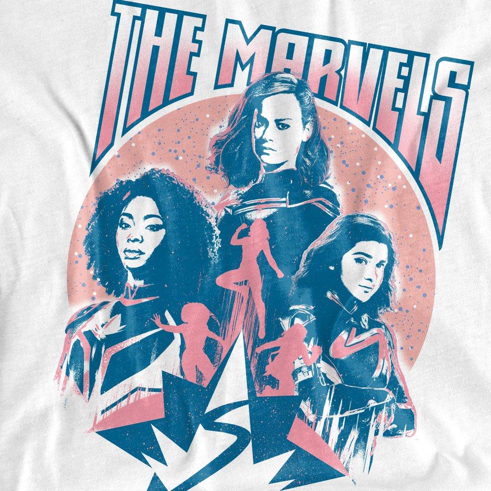 White - Marvel - The Marvels Quantum Heroes Blue Long Sleeve T-Shir - 2