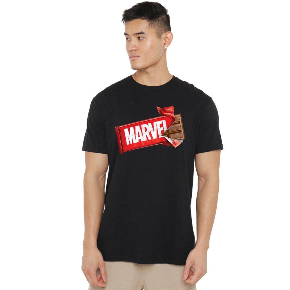Black - Marvel - Marvel Choc Brick Mens T-Shirt Black - 1