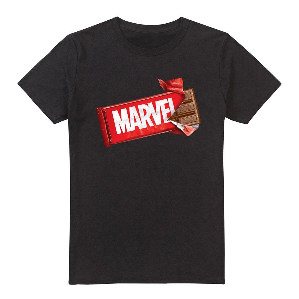 Black - Marvel - Marvel Choc Brick Mens T-Shirt Black - 4